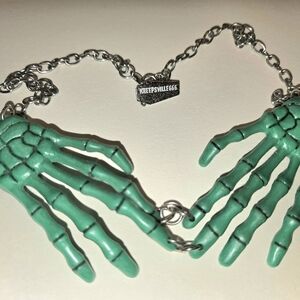 Kreepsville 666 Skeleton Hand Necklace